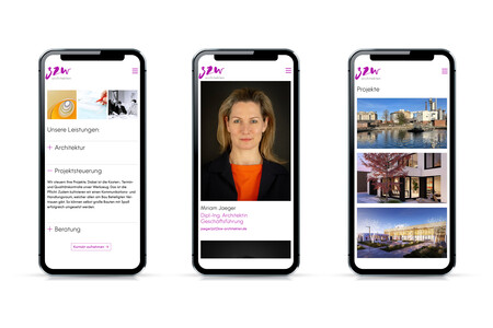Websolutions für 3ZW-architekten der Agentur Federmann und Kampcyzk design