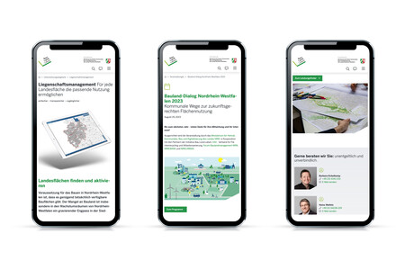 Websolutions für BauLandLeben.NRW der Agentur Federmann und Kampcyzk design